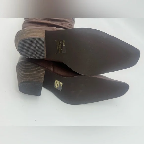 Saddle Brown genuine Leather western festival Cowboy Boots size 5.5 Steve Madden - Picture 5 of 8